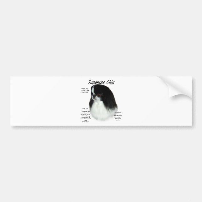 Japanese Chin History Design Bumper Sticker (Front)