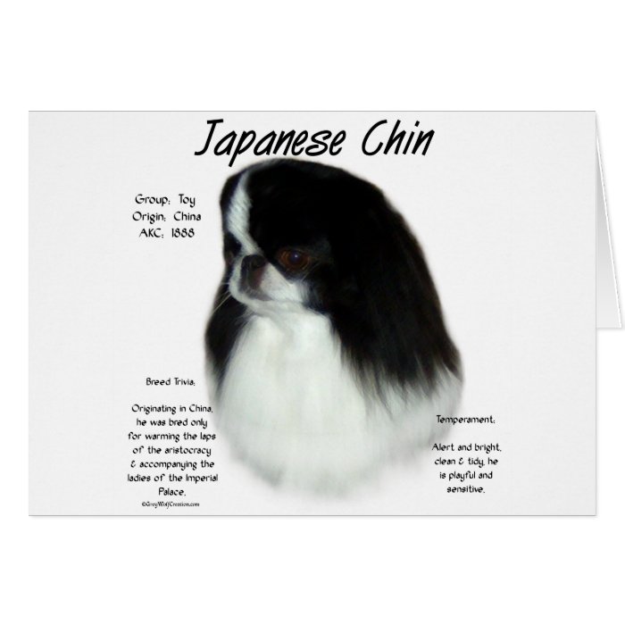 Japanese Chin History Design Greeting Cards