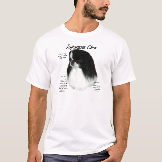 Japanese Chin History Design T-Shirt (Front)