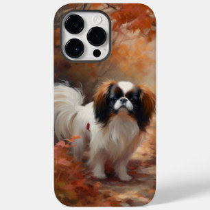 Japanese Chin in Autumn Leaves Fall Inspire Case-Mate iPhone 14 Pro Max Case