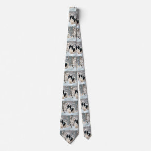 Japanese Chin Let It Snow Christmas Neck Tie
