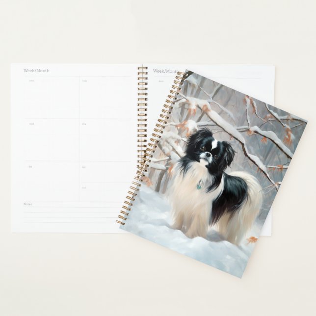 Japanese Chin Let It Snow Christmas Planner (Display)