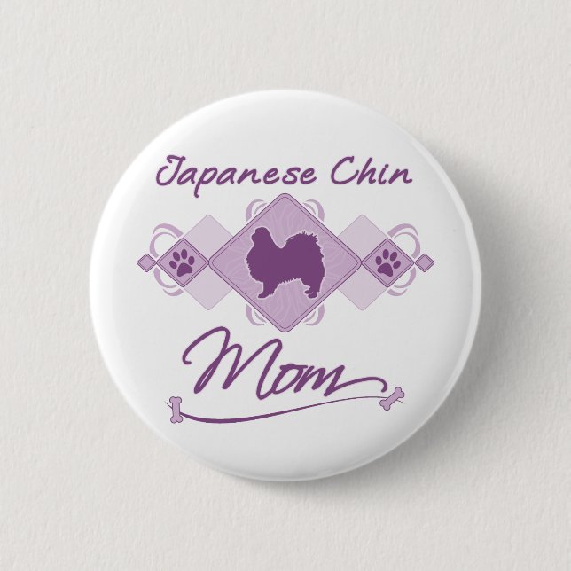 Japanese Chin Mom Button (Front)