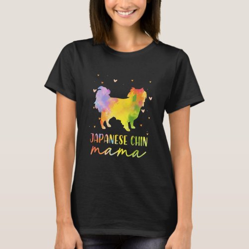 Japanese Chin Mom Colorful Japanese T_Shirt