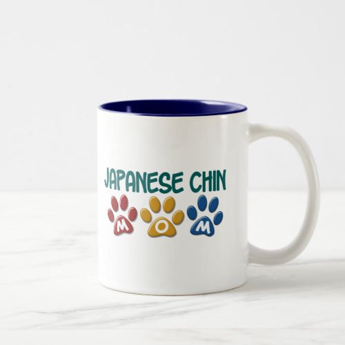 JAPANESE CHIN Mom Paw Print 1 Two_Tone Coffee Mug