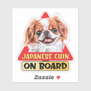 Japanese Chin On Board Spaniel Dog Traffic Sign Sticker