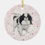 Japanese Chin Original Dog Art Ornament at Zazzle