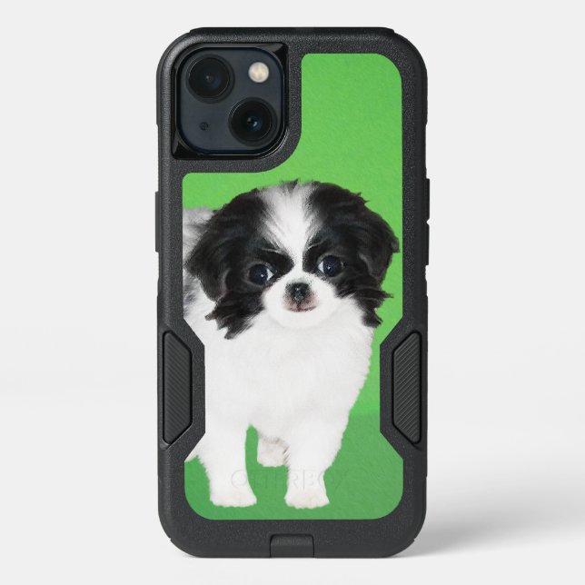 Japanese Chin Puppy Painting - Original Dog Art Otterbox iPhone Case (Back)