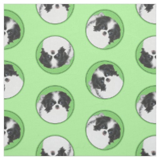 Japanese Chin Puppy Painting Original Pet Dog Art Fabric