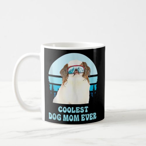 Japanese Chin Skiing Winter Coolest Dog Mom Ever T Coffee Mug