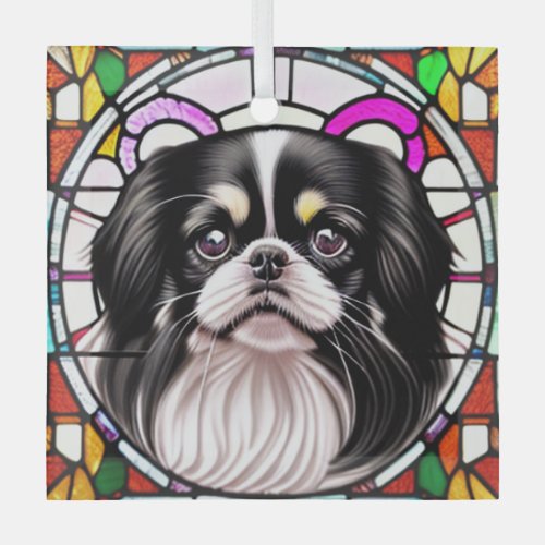Japanese Chin Stained Glass Glass Ornament