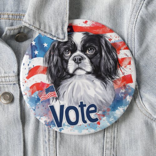 Japanese Chin US Elections Vote for a Change Button