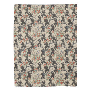 Japanese Chiyogami Ninja Pattern Duvet Cover