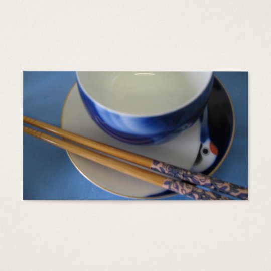 Japanese chopsticks and bowl business card