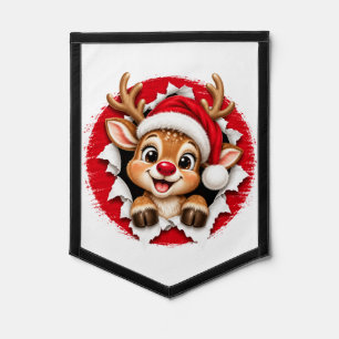 Japanese Christmas Reindeer Pennant