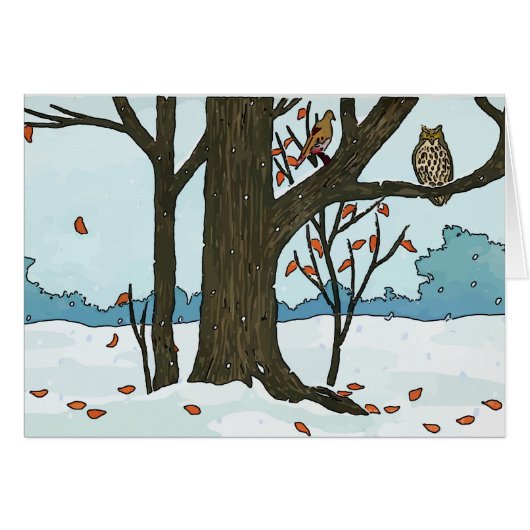 Japanese Christmas Snow Birds (Front Horizontal)