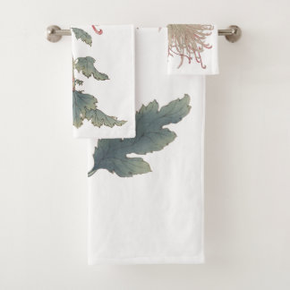 Japanese Chrysanthemums Bath Towel Set