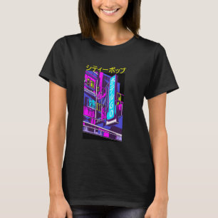 Japanese City Pop 70s 80s Vaporwave City Tokyo Aes T-Shirt