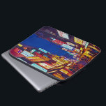 Japanese City Street At Night  Laptop Sleeve<br><div class="desc">A busy street in Japan with neon signs written in kanji.</div>