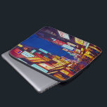 Japanese City Street At Night  Laptop Sleeve<br><div class="desc">A busy street in Japan with neon signs written in kanji.</div>