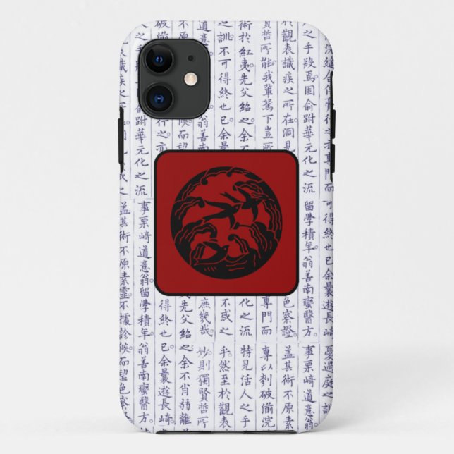 Japanese Clan Kamon Kanji Script Birds Case-Mate iPhone Case (Back)