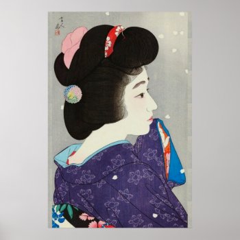 Japanese Classic Geisha Lady Art Poster by ZazzleArt2015 at Zazzle