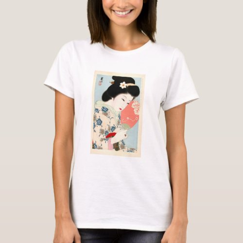 Japanese Classic Geisha Lady Art T_Shirt