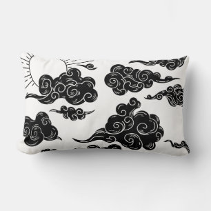 Japanese Cloud Pattern Aesthetic Lumbar Pillow