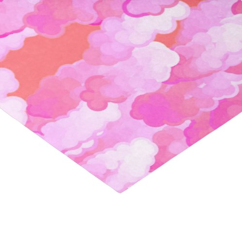 Japanese Clouds Dawn Orchid Pink and Coral Tissue Paper