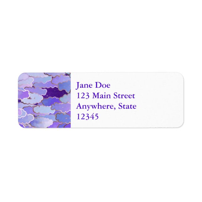 Japanese Clouds, Twilight, Violet and Deep Purple Label (Front)