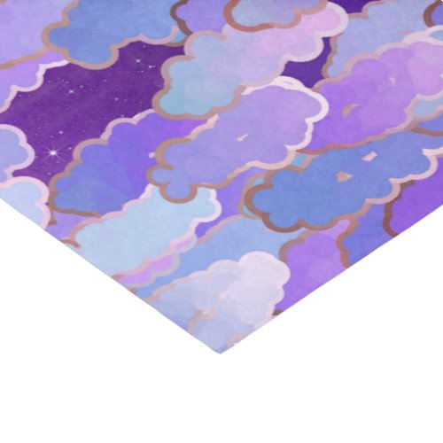 Japanese Clouds Twilight Violet and Deep Purple Tissue Paper