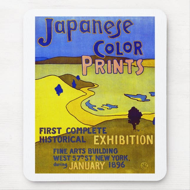 Japanese Color Prints Mouse Pad (Front)