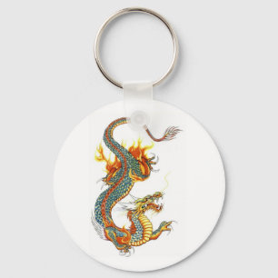 JAPANESE COLORED DRAGON KEYCHAIN