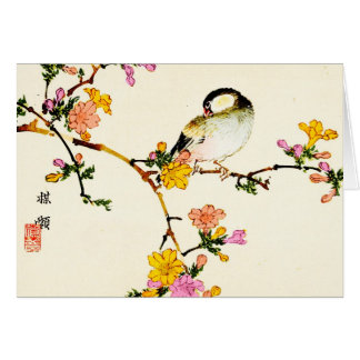 Japanese Colorful Flowers & Bird Cards