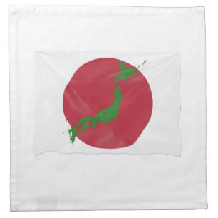 Japanese country flag cloth napkin