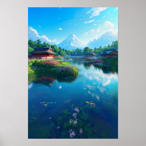 Japanese Countryside Charm Poster