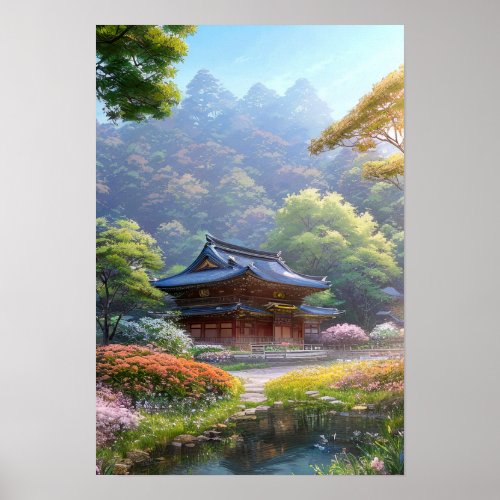 Japanese Countryside Home Poster