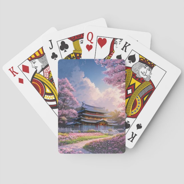Japanese Countryside Mansion Poker Cards (Back)