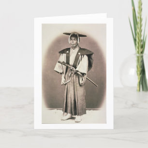 Japanese Court Official or Samurai, c.1870s (manua Card
