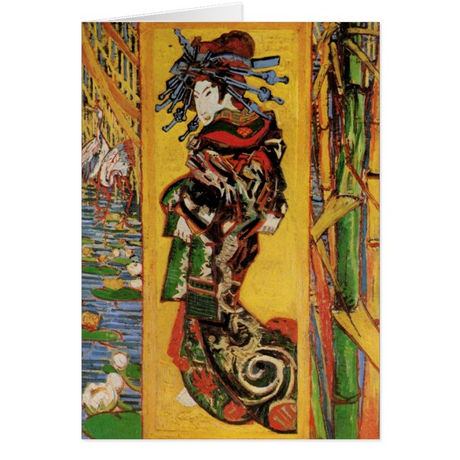 Japanese Courtesan Oiran by Vincent van Gogh Card (Front)