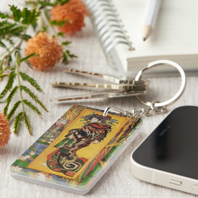 Japanese Courtesan Oiran by Vincent van Gogh Keychain (Front Right)