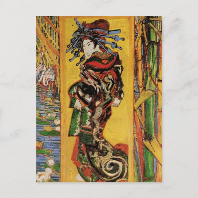 Japanese Courtesan Oiran by Vincent van Gogh Postcard (Front)