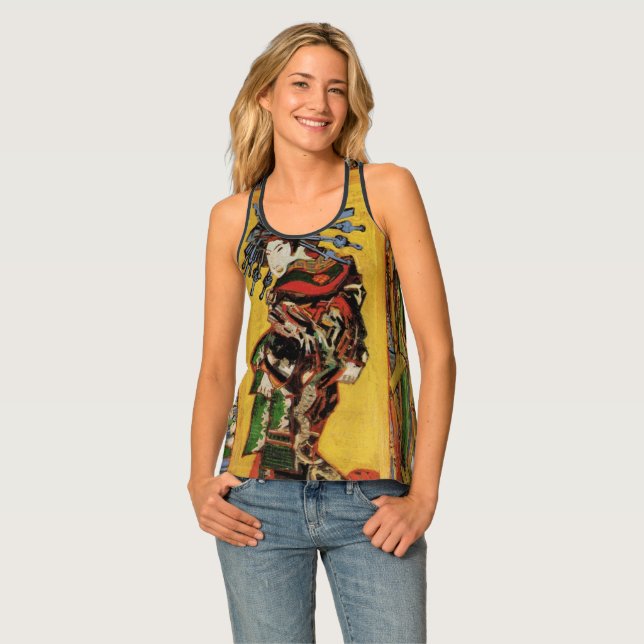Japanese Courtesan Oiran by Vincent van Gogh Tank Top (Front Full)