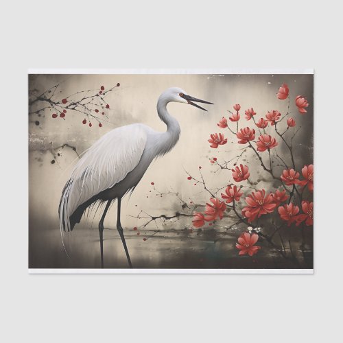Japanese Crane 6 Decoupage Paper