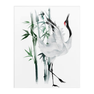 Japanese Crane Acrylic Art