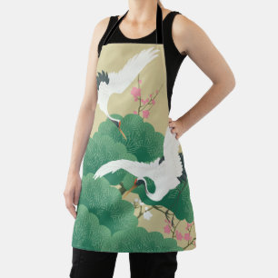 Japanese Crane and Pine Tree Apron