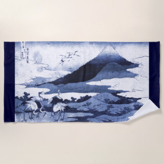 Japanese Crane Beach Towel