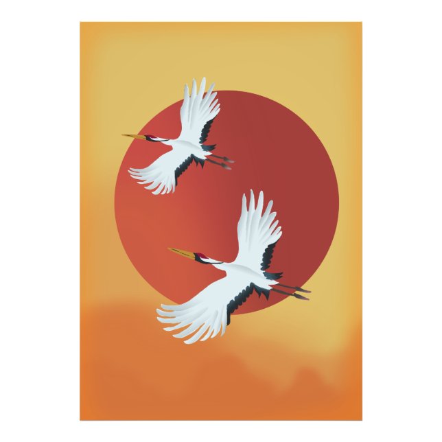 Japanese Crane birds Photo Print (Front)