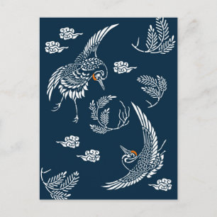 Japanese Crane Couple Postcard