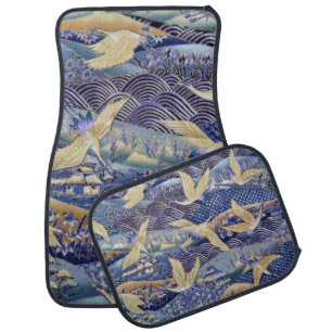 Japanese Crane Custom Car Floor Mat
